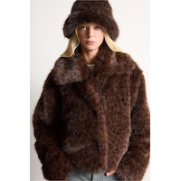 Defacto Regular Fit Dik Yaka Suni Kürk Ceket I0270ax26wnbn530 Kahve-bn530