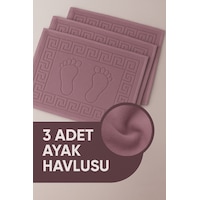 3 Adet %100 Pamuk En Iyi Emici Ayak Havlusu : Konforlu Banyo Paspası 50x70cm Terra Mürdüm 3 Adet %100 Pamuk En Iyi Emici Ayak Havlusu : Konforlu Banyo Paspası 50x70cm Terra Mürdüm