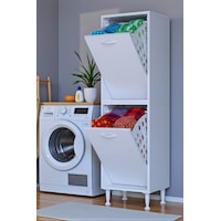 Eliusta Veluna 40 Cm Kirli Çamaşır Sepetli Dolap Banyo Dolabı Beyaz 40x138x32,5 Cm 2 Sepetli Dolap Beyaz Eliusta Veluna 40 Cm Kirli Çamaşır Sepetli Dolap Banyo Dolabı Beyaz 40x138x32,5 Cm 2 Sepetli Dolap Beyaz