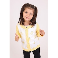 Toontoy Kids Toontoy Kız Bebek Hırka Çiçek Baskılı Sarı Toontoy Kids Toontoy Kız Bebek Hırka Çiçek Baskılı Sarı