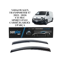 Volkswagen Vw Transporter T7 2025 2026 Uyumlu Sport Style Cam Rüzgarlığı 2 Parça Sunplex 2 Adet Volkswagen Vw Transporter T7 2025 2026 Uyumlu Sport Style Cam Rüzgarlığı 2 Parça Sunplex 2 Adet