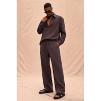 Tarz Cool Erkek Haki Tencel Kumaş Oversize Gömlek Pantolon Takım Rahat Kesim Yazlık Kombin Kahverengi Tarz Cool Erkek Haki Tencel Kumaş Oversize Gömlek Pantolon Takım Rahat Kesim Yazlık Kombin Kahverengi