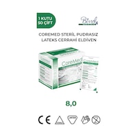 Coremed Steril Cerrahi Lateks Pudrasız Eldiven 8 Beden 50 Çift Coremed Steril Cerrahi Lateks Pudrasız Eldiven 8 Beden 50 Çift
