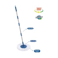 Flora Balerina Döner Başlıklı Mop Sap Seti F181, Saplı Başlıklı Mikrofiber Temizlik Paspası Mavi Flora Balerina Döner Başlıklı Mop Sap Seti F181, Saplı Başlıklı Mikrofiber Temizlik Paspası Mavi