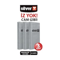 Silver Home Mikrofiber Dekoratif Cam Bezi 3'lü Gri 42 x 68 CM Silver Home Mikrofiber Dekoratif Cam Bezi 3'lü Gri 42 x 68 CM