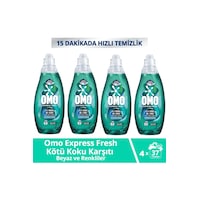 Omo Express Beyaz & Renkliler Sıvı Çamaşır Deterjanı 4 x 1480 ML Omo Express Beyaz & Renkliler Sıvı Çamaşır Deterjanı 4 x 1480 ML