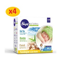 Sleepy Yenidoğan Islak Havlu Pamuklu Mendil Kapaklı 3x40 4Lü Set