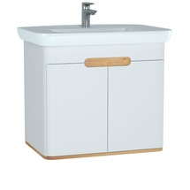 VitrA Sento 60785 Lavabo Dolabı, Kapaklı, 80 cm, Mat Beyaz