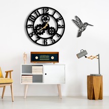 50x50 Dekoratif Duvar Saati + Tablo 40x40 cm Hediye