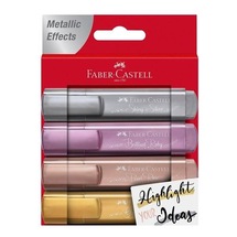 Faber Castell Fosforlu Kalem Metalik Renkler 4 Lü Set