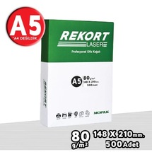 MOPAK A5 FOTOKOPİ KAĞIDI 80 GR REKORT A4 YARISI 5000 ADET 1 KOLİ