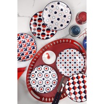 Kütahya Porselen Illusion Serisi 21cm 6'lı Pasta Seti 11347