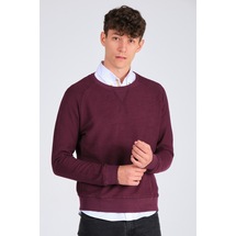 MASCARANO Erkek Geniş Kalıp Bisiklet Yaka Sweatshirt Bordo
