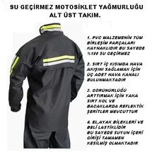 SU GEÇİRMEZ GARANTİLİ PVC MOTOSİKLET YAĞMURLUK