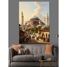 Ahşap Tablo Ayasofya Camii Tarihi Manzara