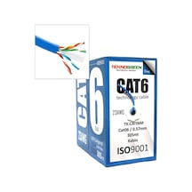 Teknogreen Tk-Cat06M 305M Cat6 0.57Mm Cca Kablo Mavi Renk
