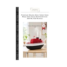 Premium Okuma Alanı Salon Süsü Masa Üstü Hava Nemlendiricisi 300 Ml H18 Kırmızı