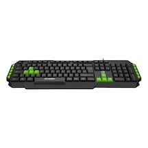 Hyk-46 Gamy Siyah Usb Yeşil Tuşlu Q Gaming Oyuncu Klavyesi