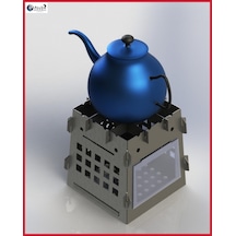 Portatif Kamp Ocağı. Kamp Sobası Ve Portatif Ocak Roket Ocak Siyah