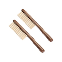 2x Doğal Sandal Ağacı Saç Tarak El Yapımı Ahşap Tarak Dolaşık Açıcı Geniş Diş Tarak Tasarımı