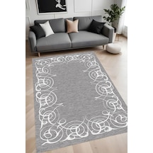 Eliana Home Dijital Baskı Yıkanabilir Kaymaz Taban Salon Halısı Ve Yolluk Rv011-fnl265 Gri