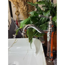 İsaoğlu Yapı Çanak Lavabo Bataryası Lavabo Bataryası Çanak Lavabo Musluğu Krom Gümüş Gümüş
