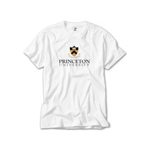 Princeton University Text Logo Beyaz Tişört Beyaz