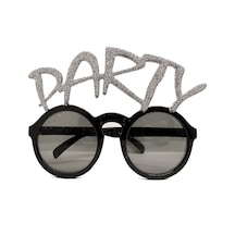 Gümüş Simli Party Yazılı Parti Gözlüğü Show 15x7 Cm Evimdeyokyok Yetişkin