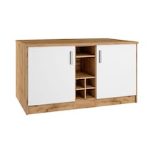 Helios Mutfak Alt Modül 2 Kapaklı -150 Cm Beyaz-atlantikçam-tezgah Dahil Atlantik Çam - Beyaz