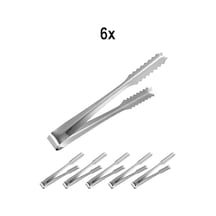 6 Adet Çelik 21 Cm. Buz Ve Şeker Maşası Mt129-6