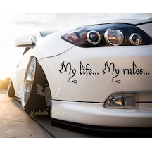 Benim Hayatım, Benim Kurallarım. My Life My Rules Araba Sticker (250236331)