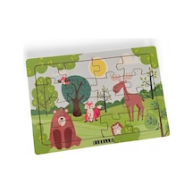 Hayvanlar Alemi 11 - 16 Parça Eğitici Öğretici Ahşap Çocuk Puzzle Yapboz Bebek Çocuk Oyuncak