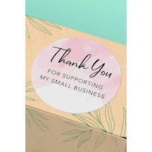 Pembe Thank You Hediye Kargo Paketleme Sticker 3x3cm St2122 Çok Renkli