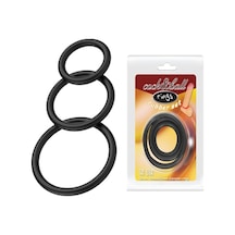 Hızlı Express Cock&Ball Süper Penis Halkası Seti 3 Farklı Boyutta Halka Set