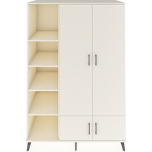 Kronos Dolap 6 Raflı 4 Kapaklı Tek Askılı 132x59x195 Aytaşı-aytaşı/aytaşı Aytası/aytası