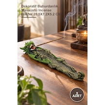 5 Adet Dragon Tasarımlı Polyester Tütsülük Dekoratif Buhurdanlık Masaüstü Incense Holder 28.5x7.2x5.2 Cm