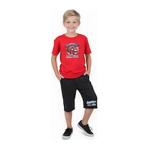 Fyk Kids Erkek Çocuk Yazlık Speeedway Baskılı Alt-üst Takım Kırmızı