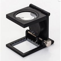 28x28 Mm Katlanır Sayaçlı Metal Lüp 2 Led Işıklı Büyüteç Tekstil Th-9005a