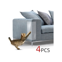 Yaleker Koltuk Koruma Şeritleri - 4'lü Paket, Kedi Tırmalama Önleyici, Şeffaf Vinil Malzeme, Kolay Kurulum