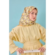 Silk Home Twill İpek Eşarp 11470-33 Küf Yeşili, Yağ Yeşili, Turuncu, Sarı