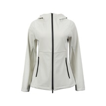 Edwardest Sonbahar Ve Kış Kadın Ceketi, Dış Mekan Yumuşak Kabuk, Rüzgar Ve Su Geçirmez Beyaz-gri