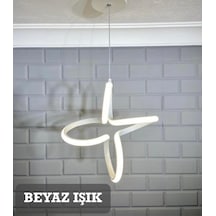 Modern Sarkıt Led Avize Beyaz Kasa Beyaz Işık