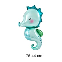 Turkuaz Deniz Atı Folyo Balon 76 44 Cm Deniz Altı Ve Okyanus Temalı Parti Süsü