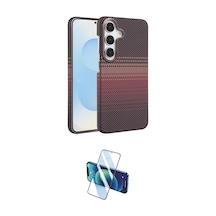 Cep Samsung Uyumlu Galaxy A55 5g Kılıf Doruk Serisi İkili Koruma Seti Najmaddin Siyah