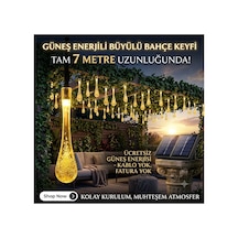 7 Metre Solar Damla Led Aydınlatma - Güneş Enerjili Dekoratif Bahçe Ve Balkon Işığı Diğer