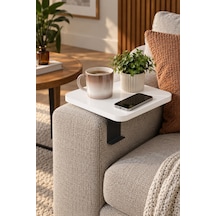 Sulorahome Ayarlanabilir Koltuk Sehpası Beyaz