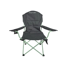 Platan Chair Ones-ll Katlanır Kamp Piknik Sandalyesi Koltuğu Xl Yeşil - Gri