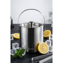 Cooker 1.6 Litre Çelik Buz Kovası Yk1838 Gümüş