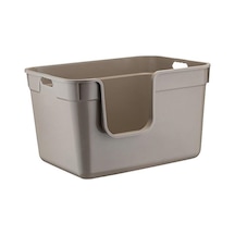Herniks Tanos Yarı Açık Kedi Tuvaleti 54x40x32 - Bej