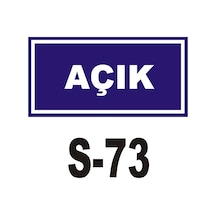 Iş Güvenliği Pvc Dekota Uyarı - Ikaz Levhası Açık Yazılı Levha